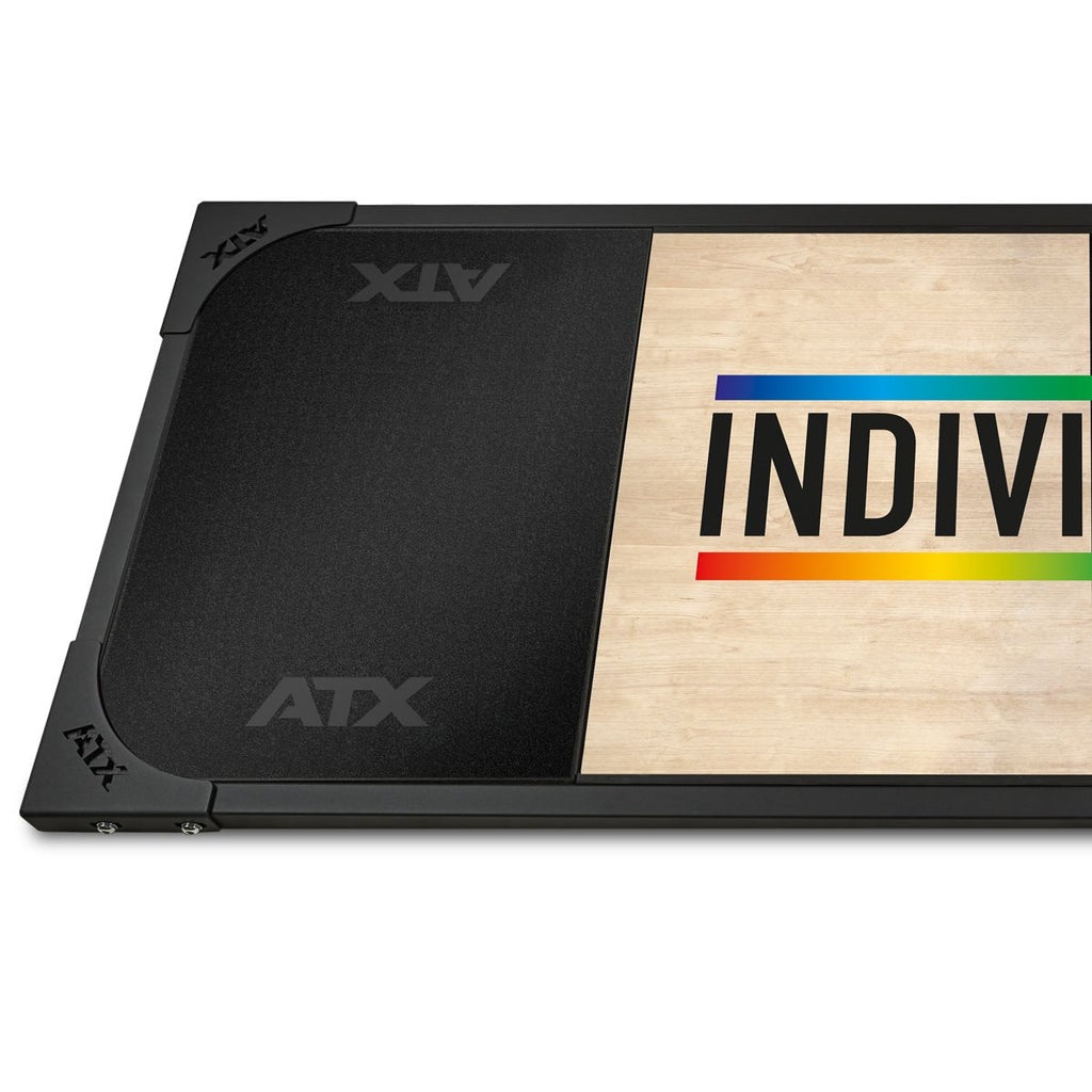 Detalj av Deadlift-plattform 250 x 88 cm helgummi 50 mm tilpasset