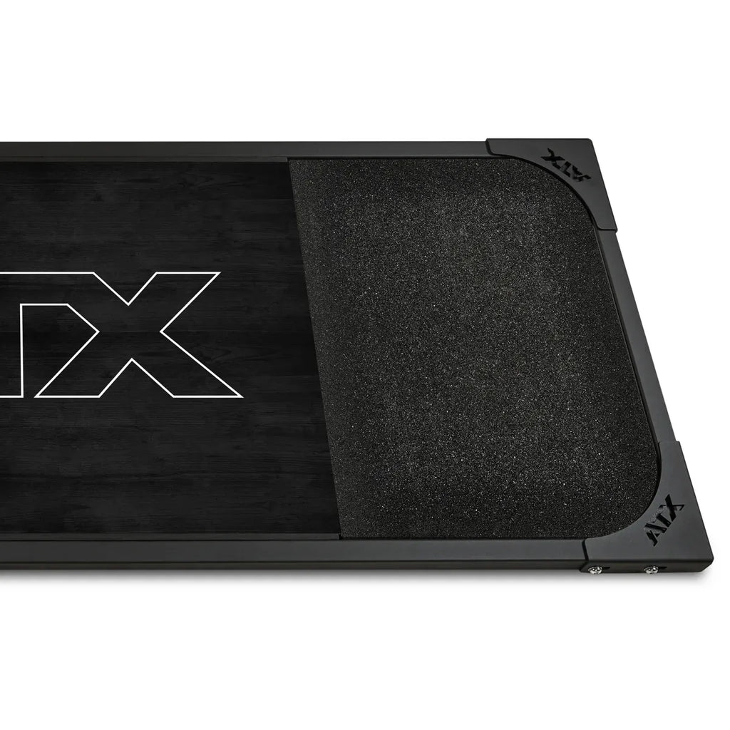 Deadlift-plattform 250x88 cm gummigranulat 50 mm Black nærbilde av gummigranulat