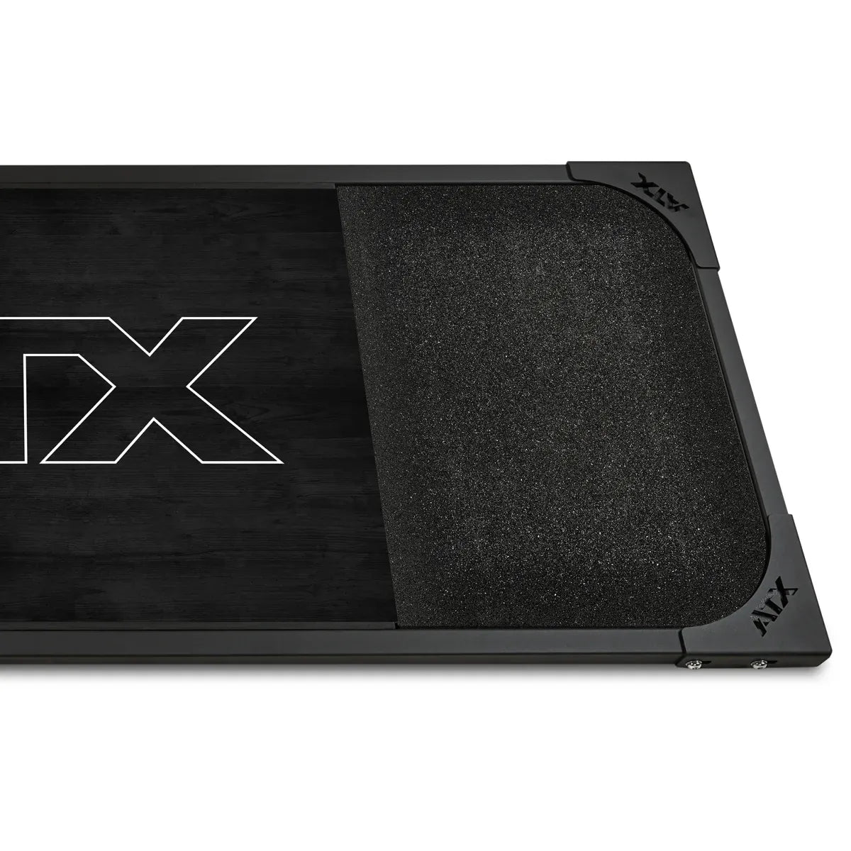 Deadlift-plattform 250x88 cm gummigranulat 50 mm Black nærbilde av gummigranulat
