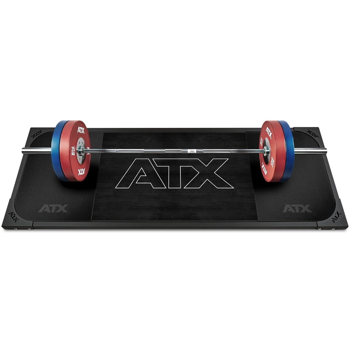 Deadlift-plattform 250x88 cm helgummi 50 mm ATX Black forfra