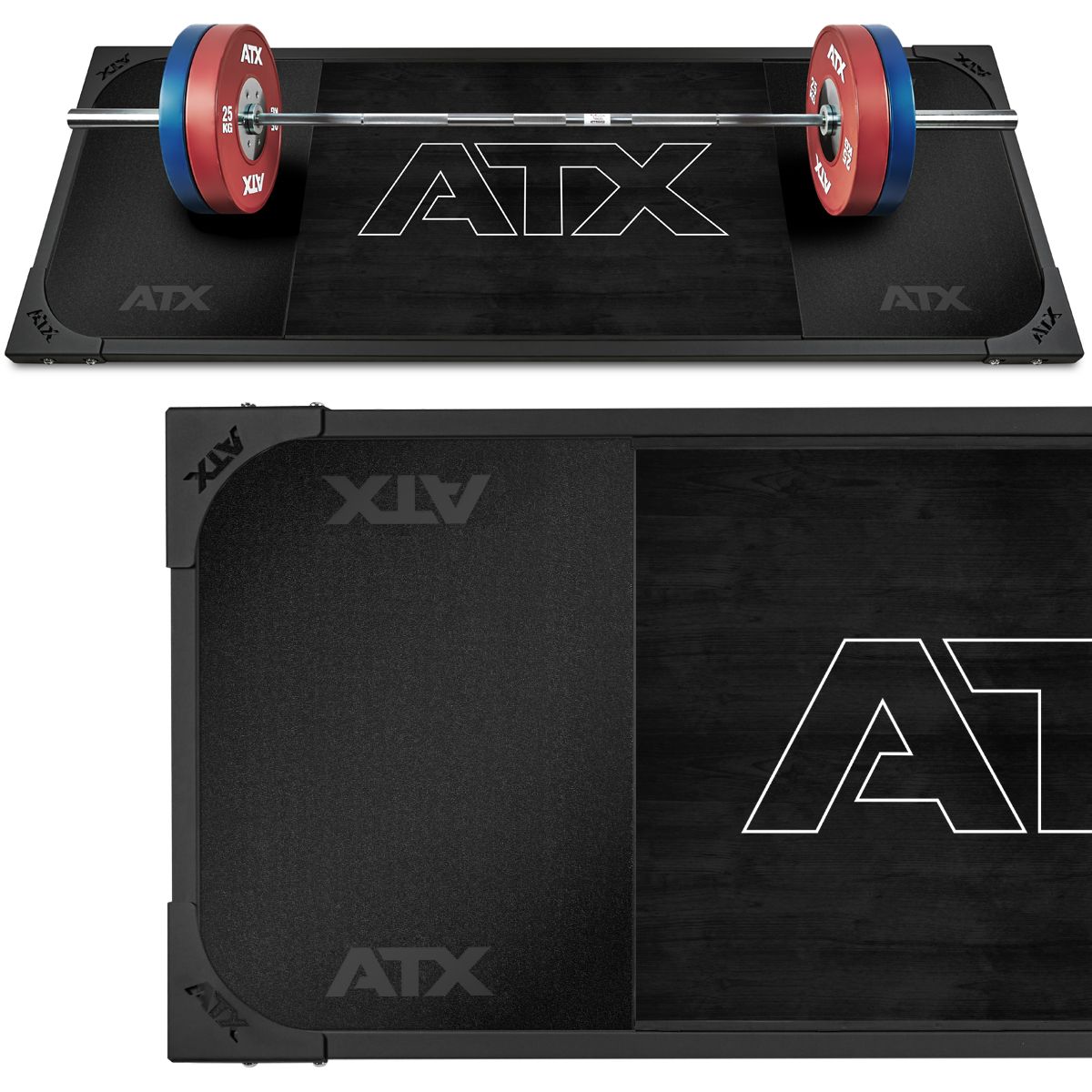 Deadlift-plattform 250x88 cm helgummi 50 mm ATX Black bakside