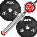 Deadlift Wagon Wheel sett 80 kg med stang og skiver forfra