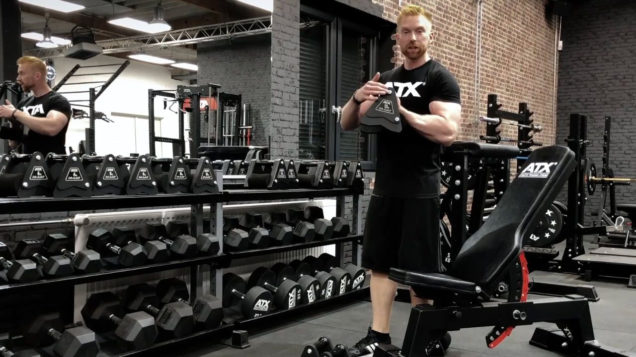 Detalj av Delta Dumbbell 18 kg håndvekter i stål