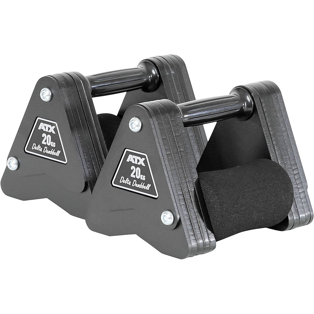 Delta Dumbbell 20 kg håndvekter i stål forfra