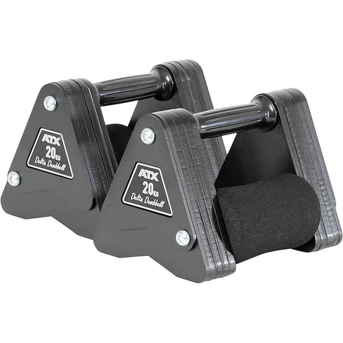 Delta Dumbbell 20 kg håndvekter i stål forfra
