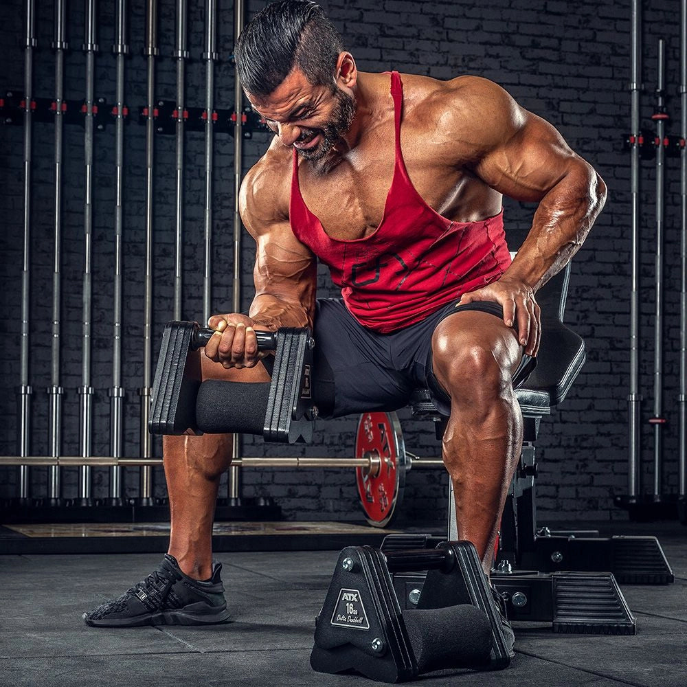 Delta Dumbbell 22 kg håndvekter sideprofil