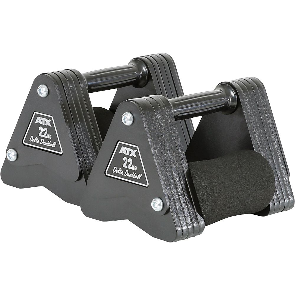 Delta Dumbbell 4-26 kg stål 30 mm grep forfra