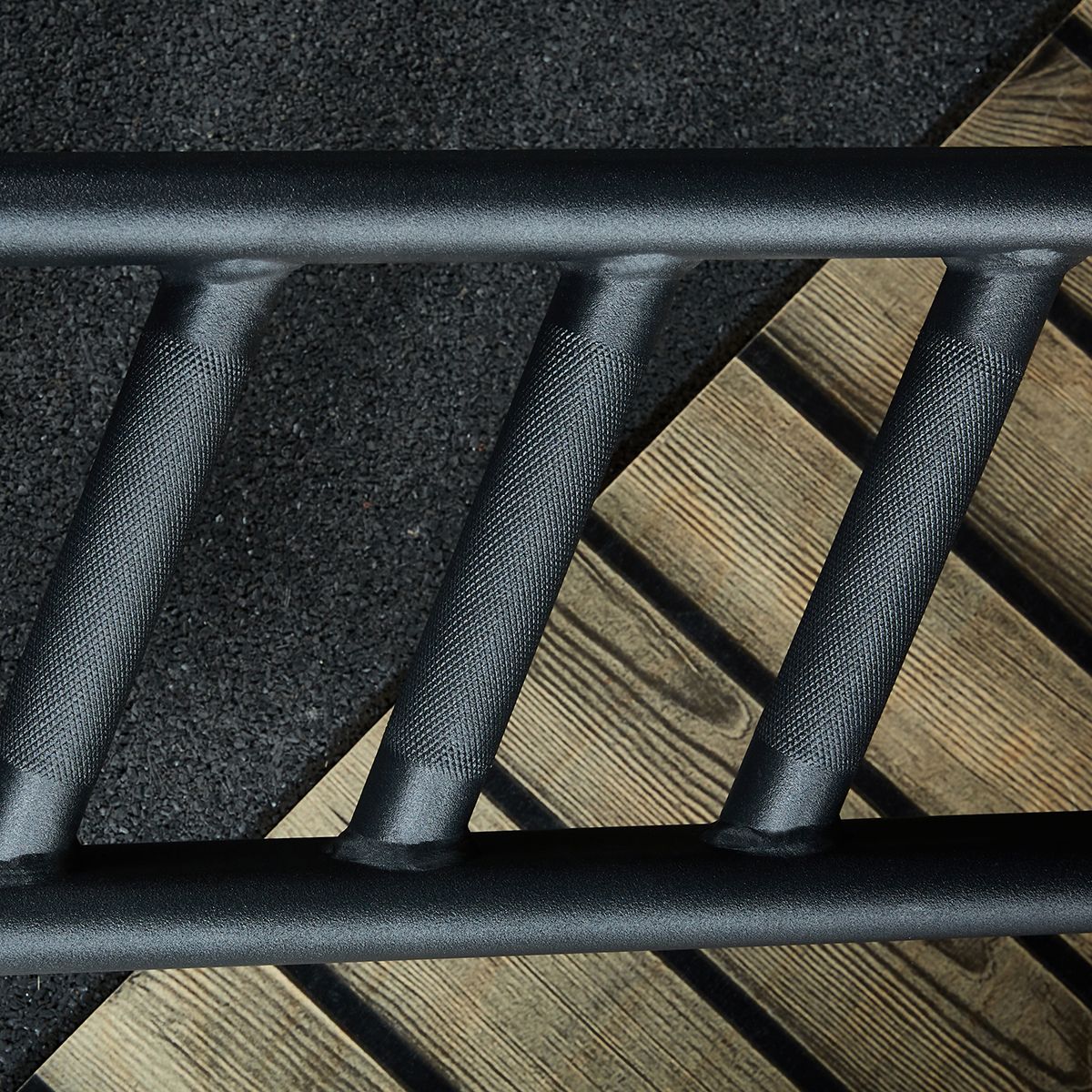 Nærbilde av skiveopptak på Diagonal Multi Grip Bar 30 mm 200 cm 18 kg maks 250 kg