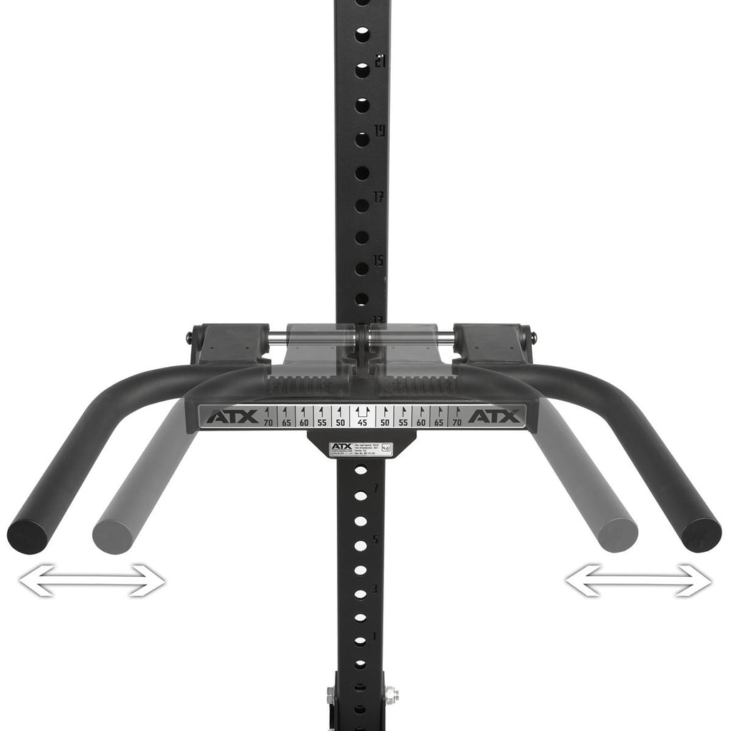 Dip bar justerbar bredde 16 kg maks 200 kg detalj av grep