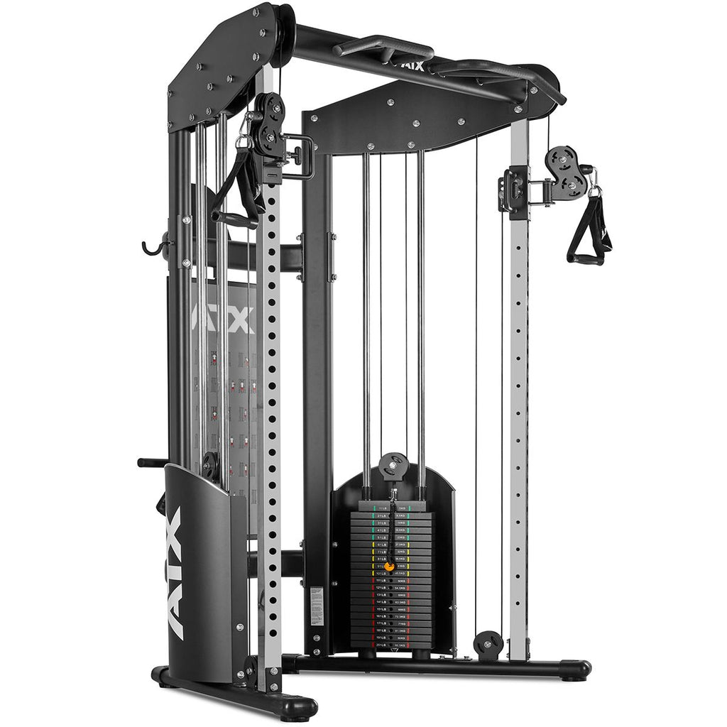 Dual pulley kabelmaskin 2 x 90 kg vektblokk 300 kg bakside