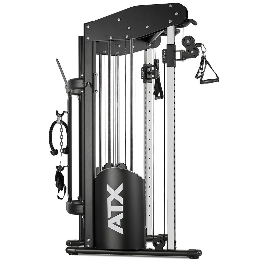 Detalj av vektblokk på Dual pulley kabelmaskin 2 x 90 kg vektblokk 300 kg