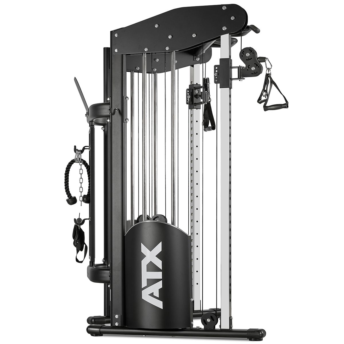 Detalj av vektblokk på Dual pulley kabelmaskin 2 x 90 kg vektblokk 300 kg