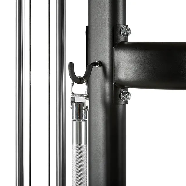 Dual pulley kabelmaskin 2 x 90 kg vektblokk 300 kg med treningshåndtak