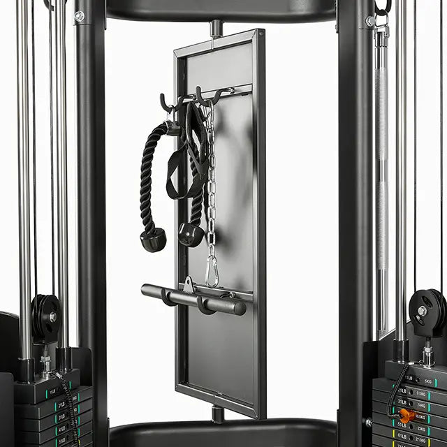 Dual pulley kabelmaskin 2 x 90 kg vektblokk 300 kg vektstabler
