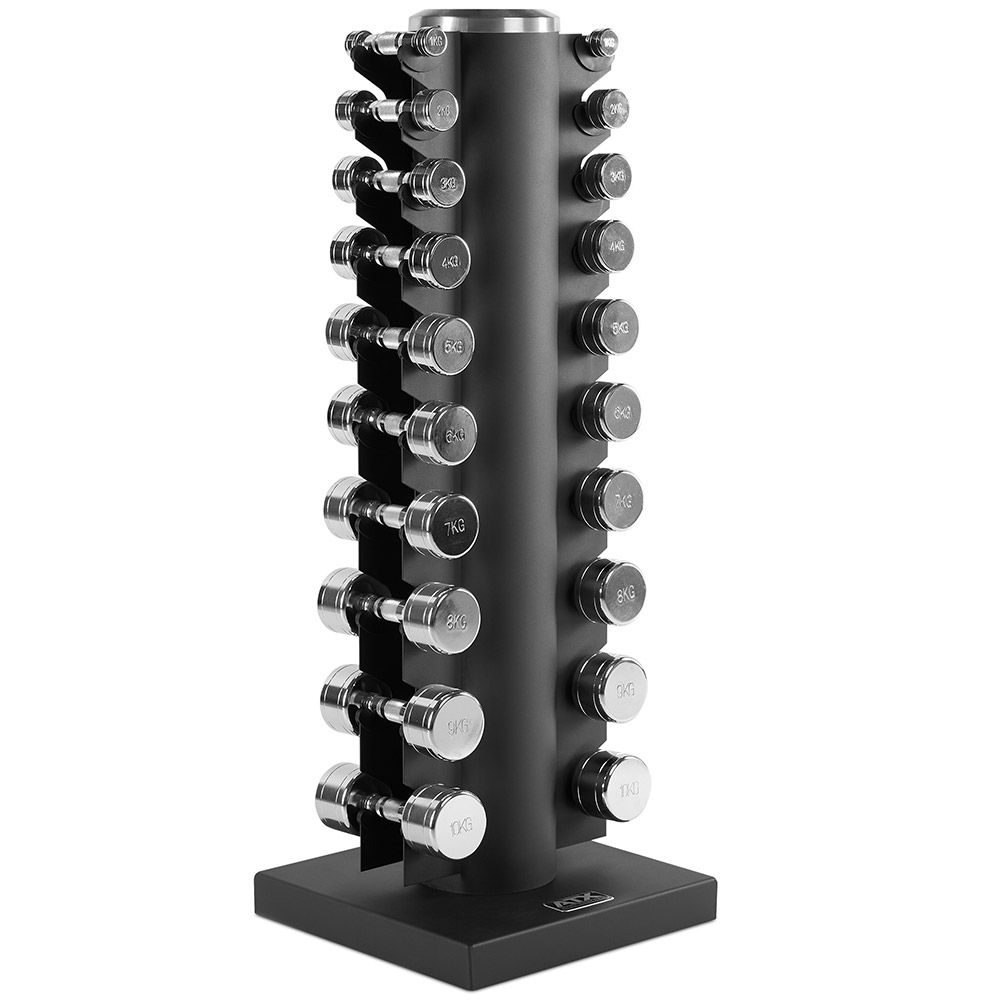 Dumbbell rack for 10 par 150 kg kapasitet 134 cm fra toppen