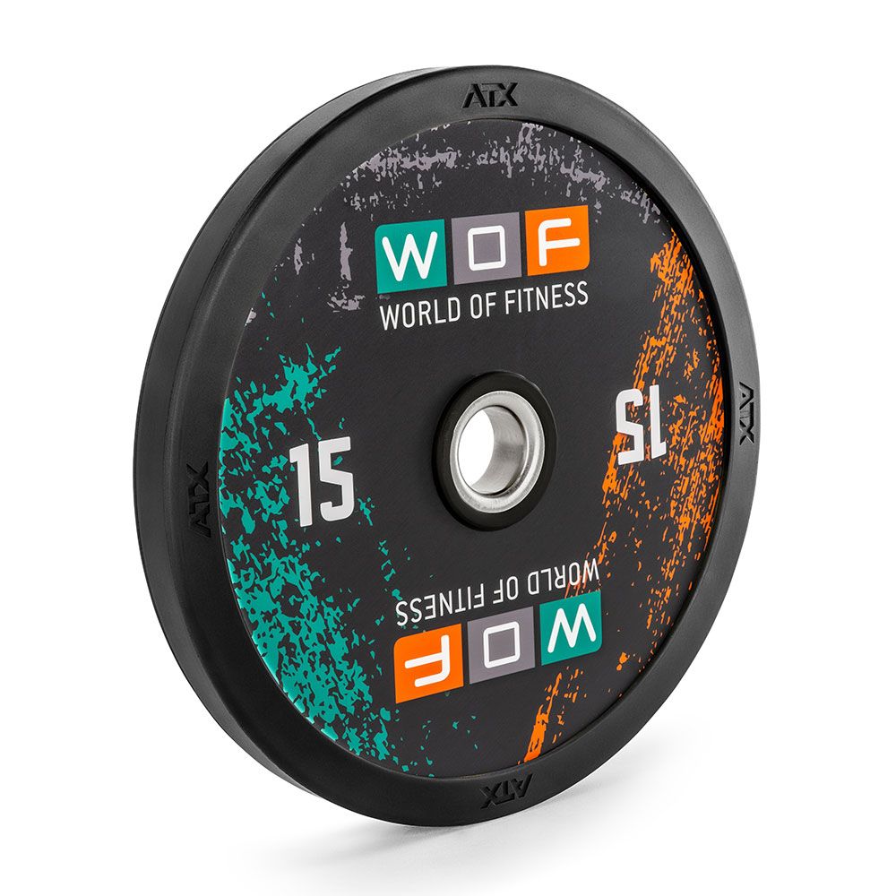 DYO Full Design Bumper Plates 15 kg helgummi 50 mm detalj