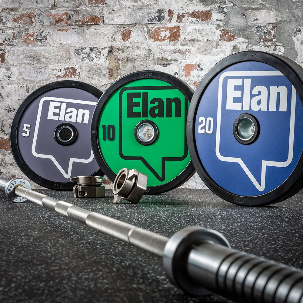 DYO Full Design Bumper Plates 20 kg gummi 50 mm logo detalj