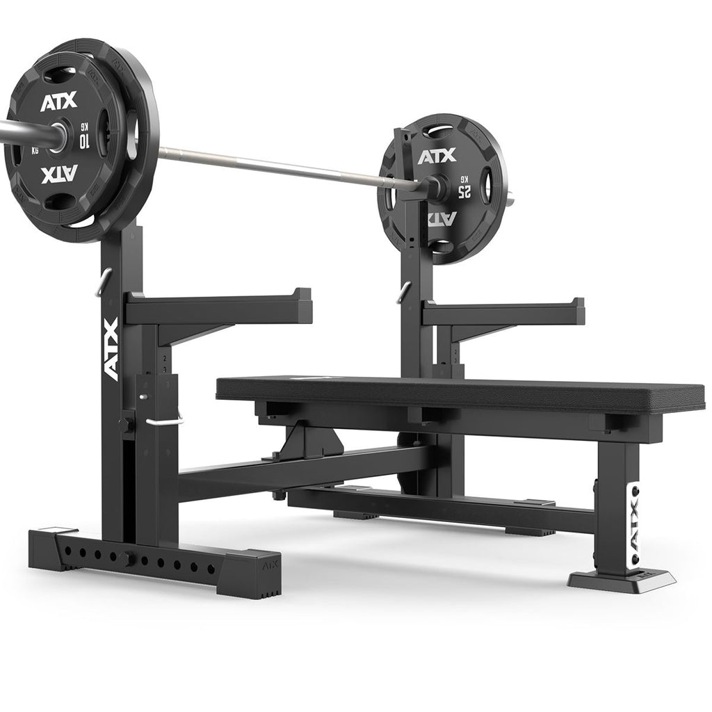 Detalj av Flat Bench Press 700-serie 500 kg med vektstativ