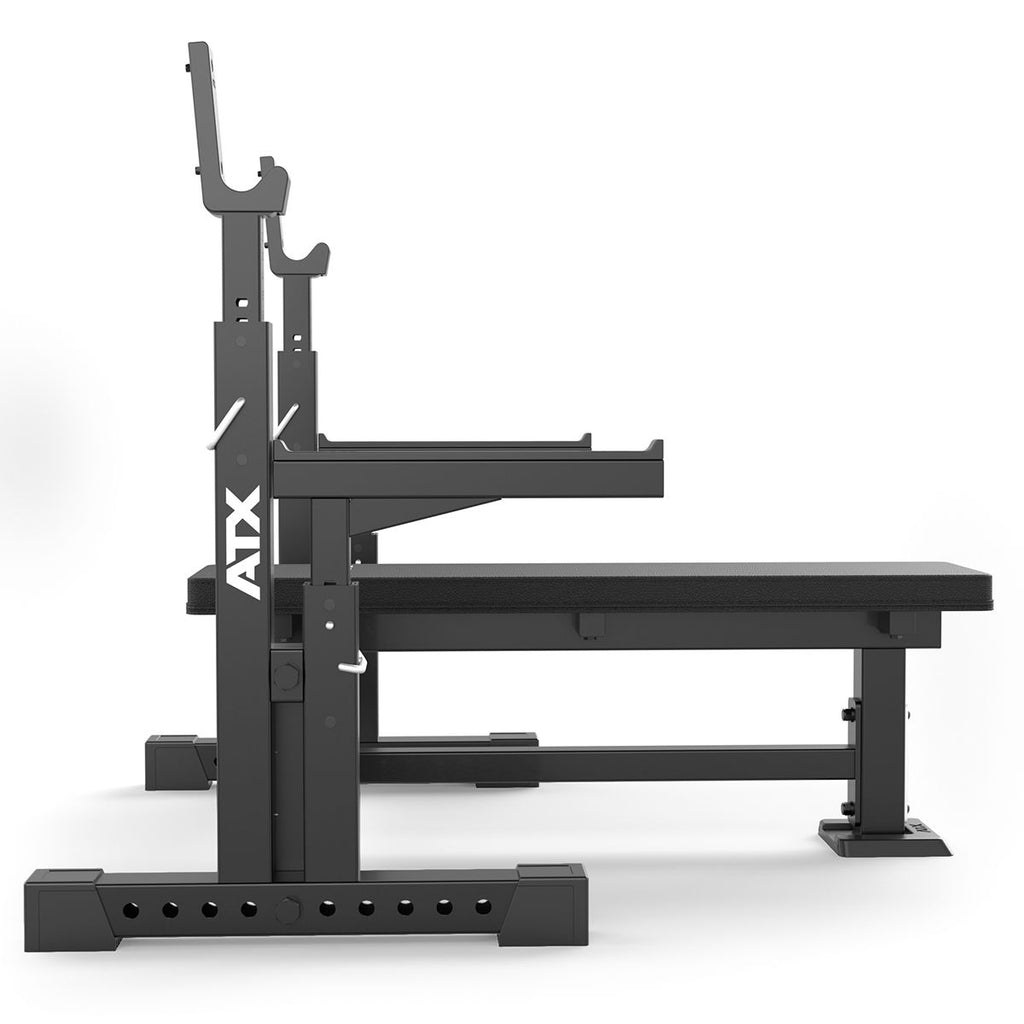 Nærbilde av polstring på Flat Bench Press 700-serie 500 kg med vektstativ
