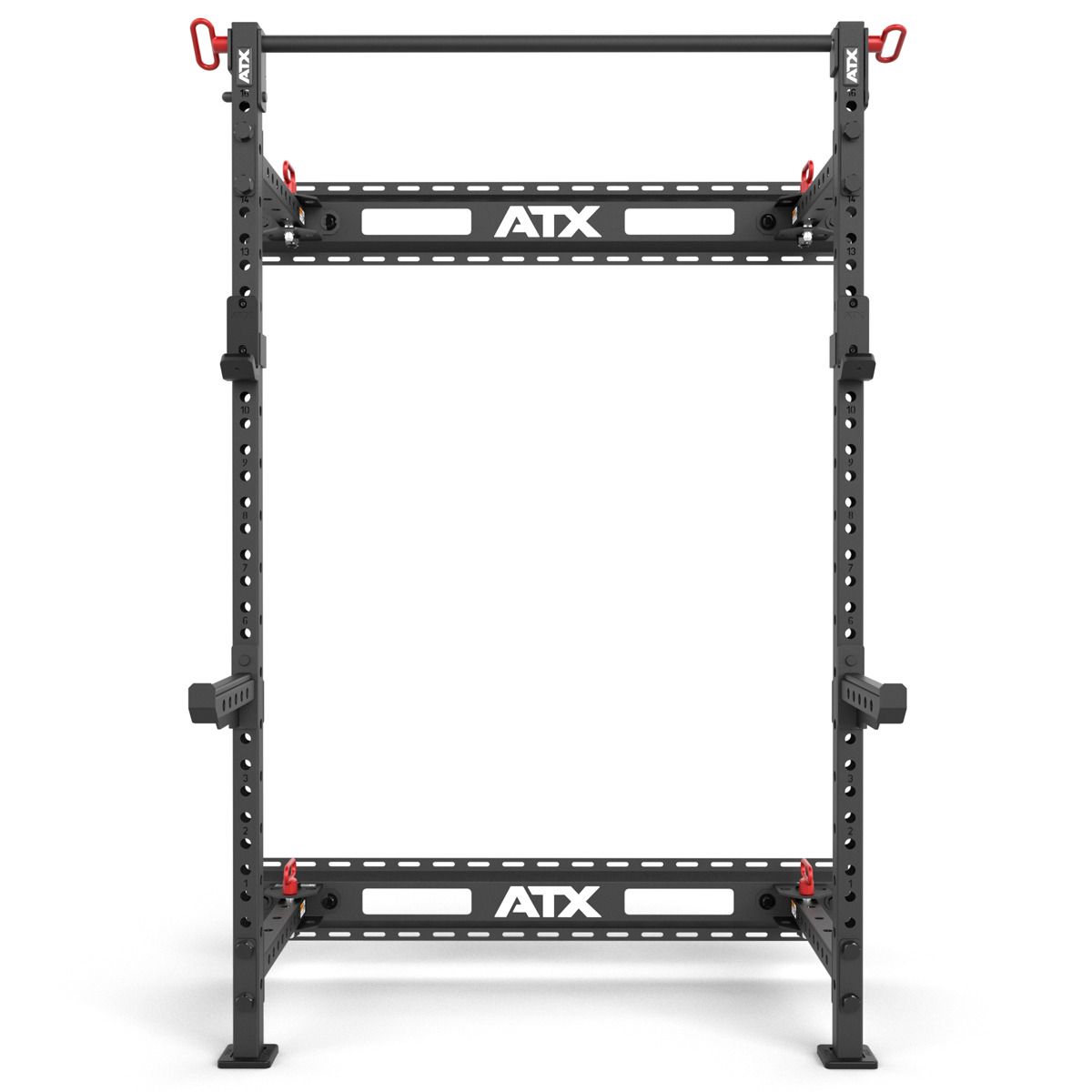 Fold Back Half Rack 500 sammenleggbart 400 kg kapasitet montert i treningsrom