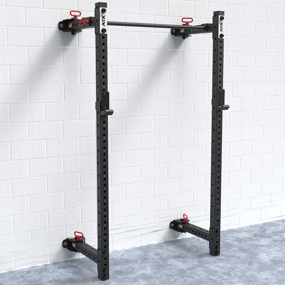 Fold Back Half Rack 750 sammenleggbart 137x61 cm montert i treningsrom