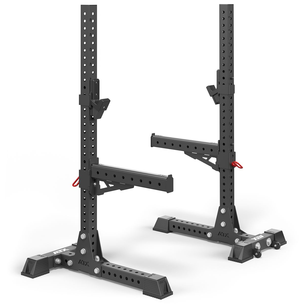 Detalj av J-Hooks på Frittstående squat rack 182,5 cm med J-Hooks og Safety Spotter Arms