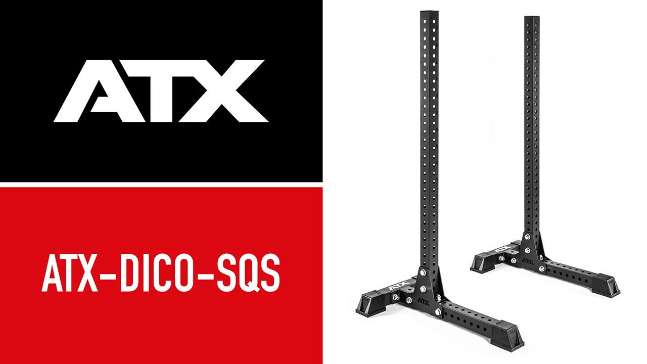 Montert Frittstående squat rack 182,5 cm med J-Hooks og Safety Spotter Arms