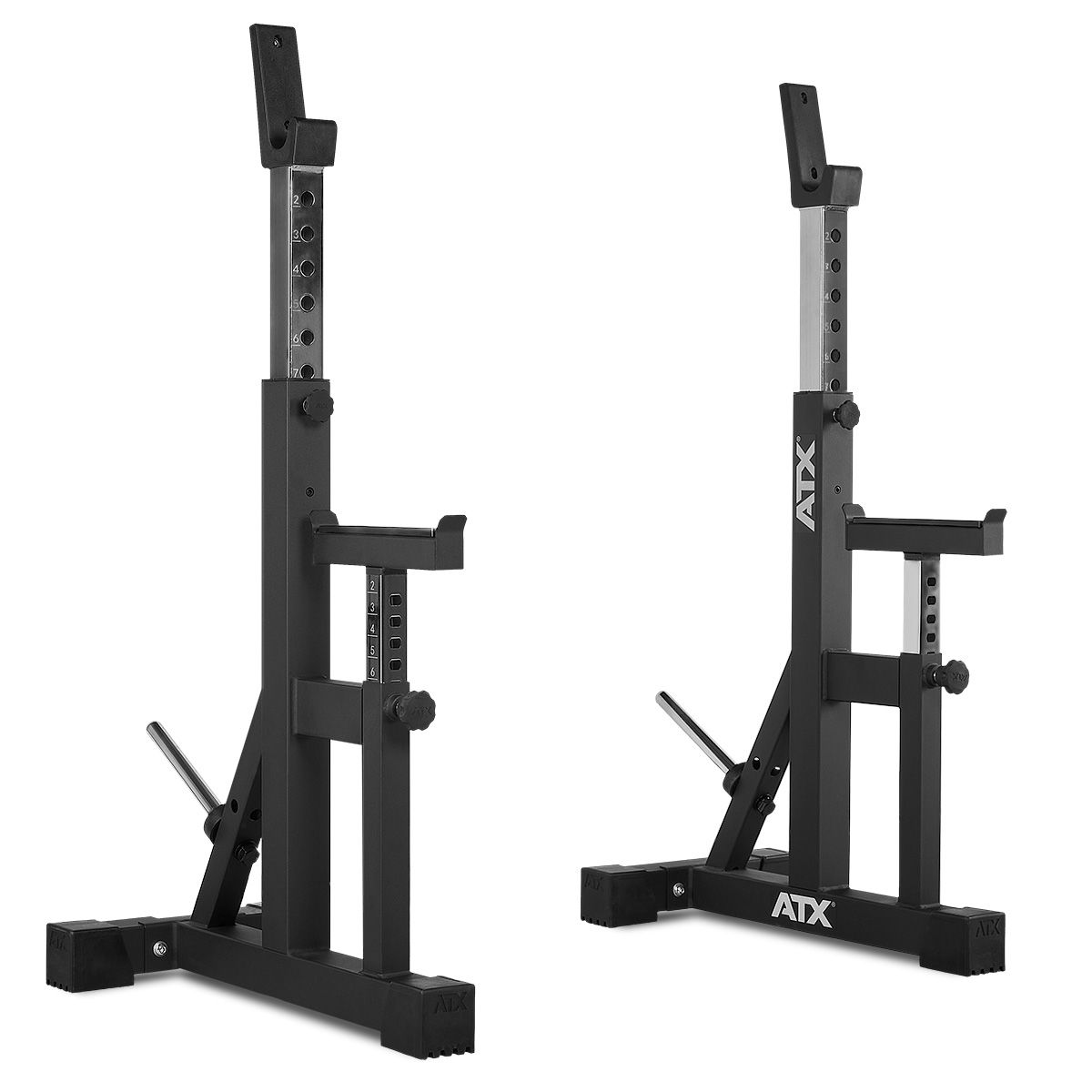 Frittstående squat-stativer 750 Series 400 kg 75x75 mm forfra