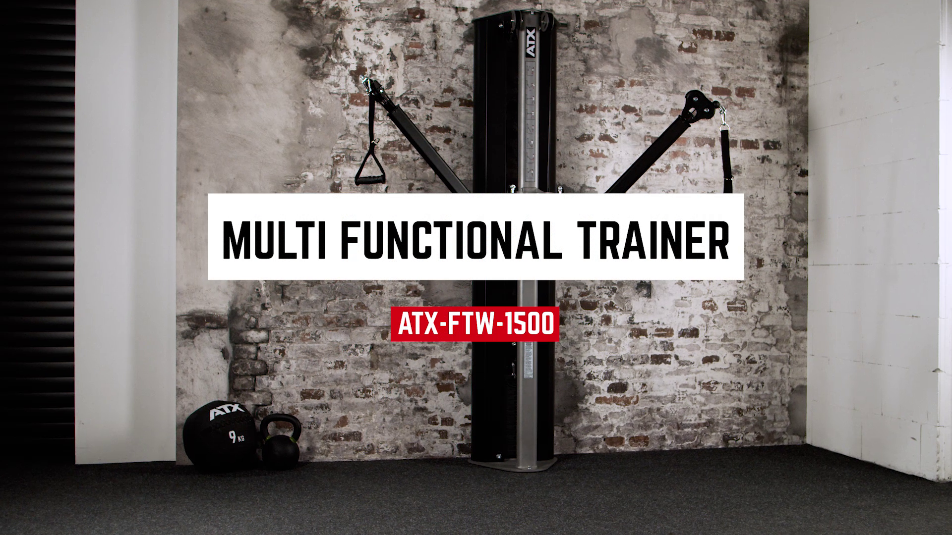 Functional Trainer veggmontert kabelstasjon 80 kg bakside