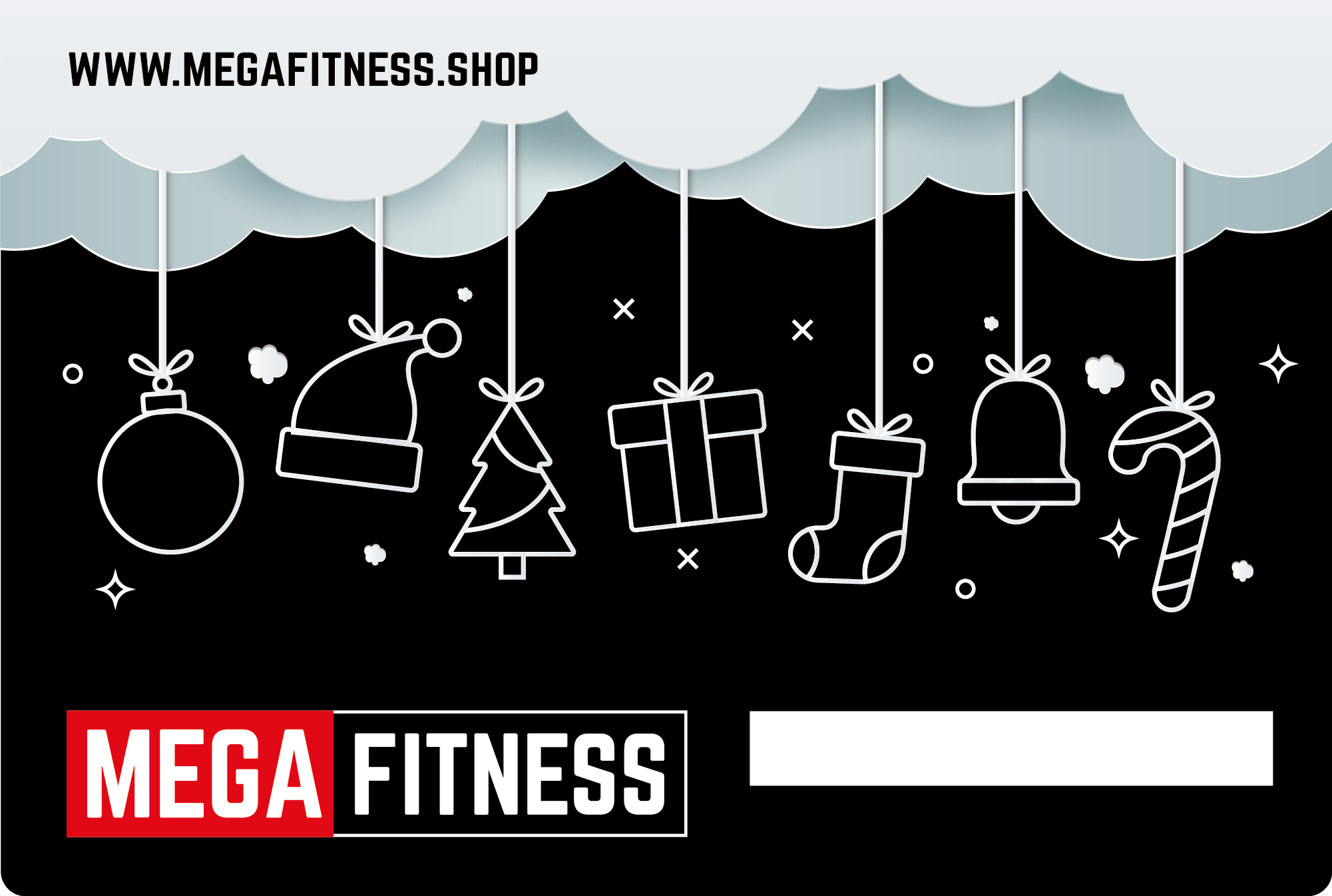 Gavekort med motiv adventstid for hjemmetrening