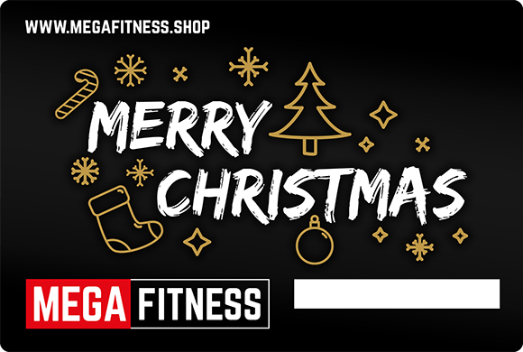 Gavekort med Merry Christmas-motiv for hjemmetrening