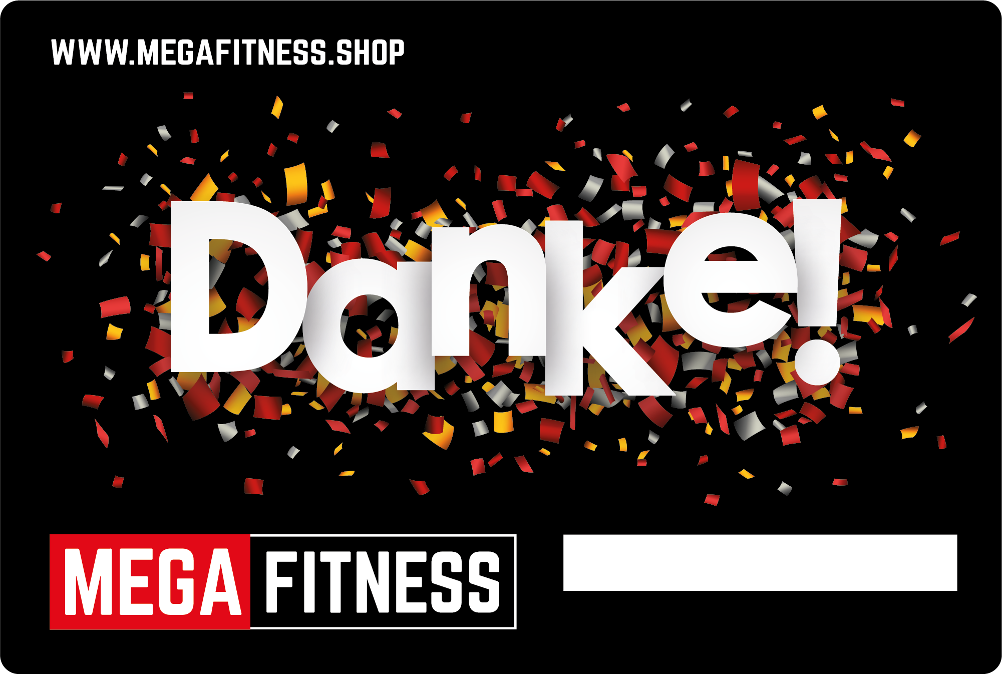 Gavekort med motiv TAKK! for hjemmetrening