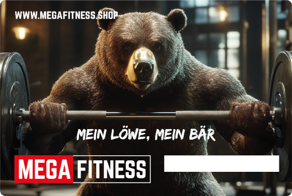 Gavekort med motiv min løve, min bjørn for hjemmegym