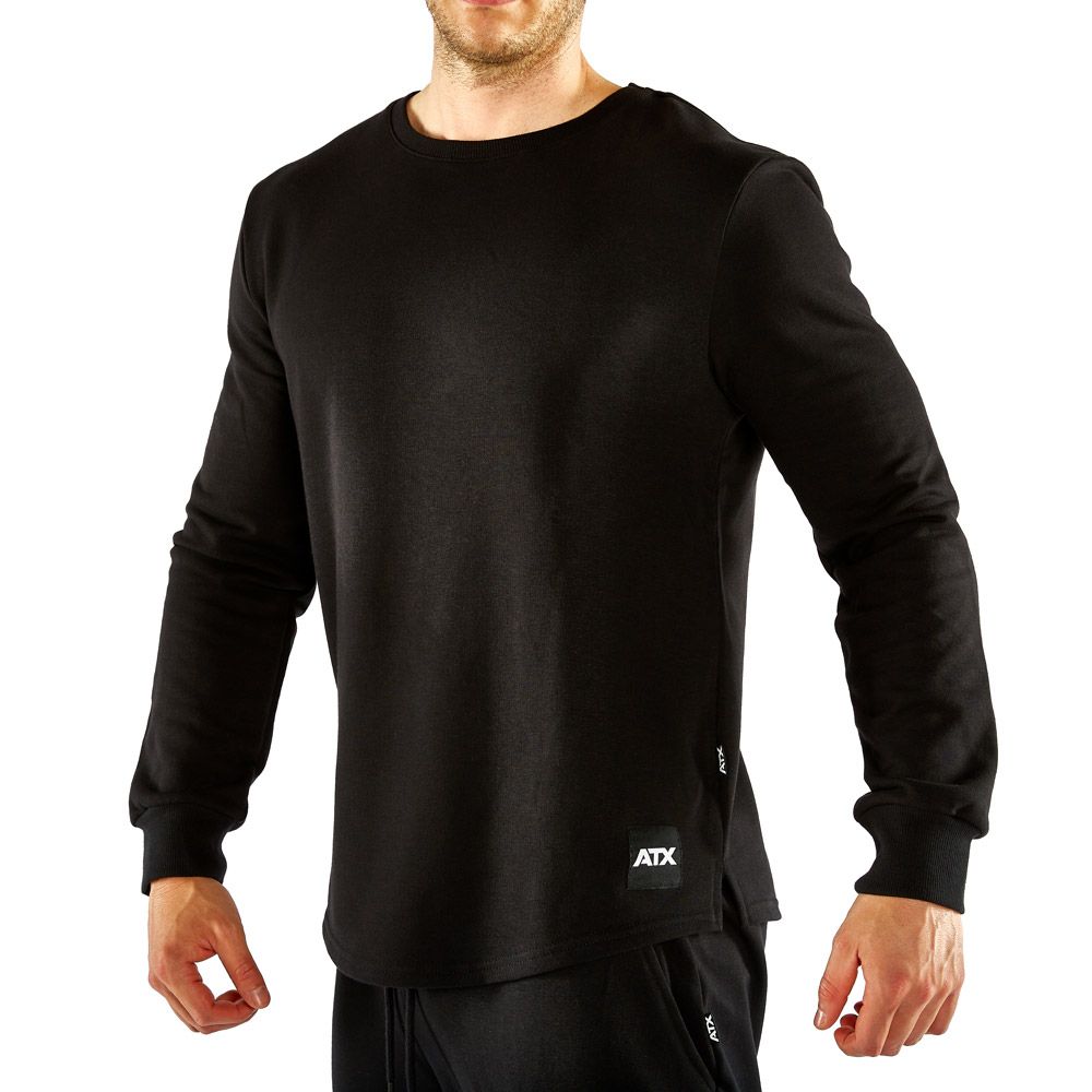 Genser svart størrelse S-XL 85% bomull ATX forfra