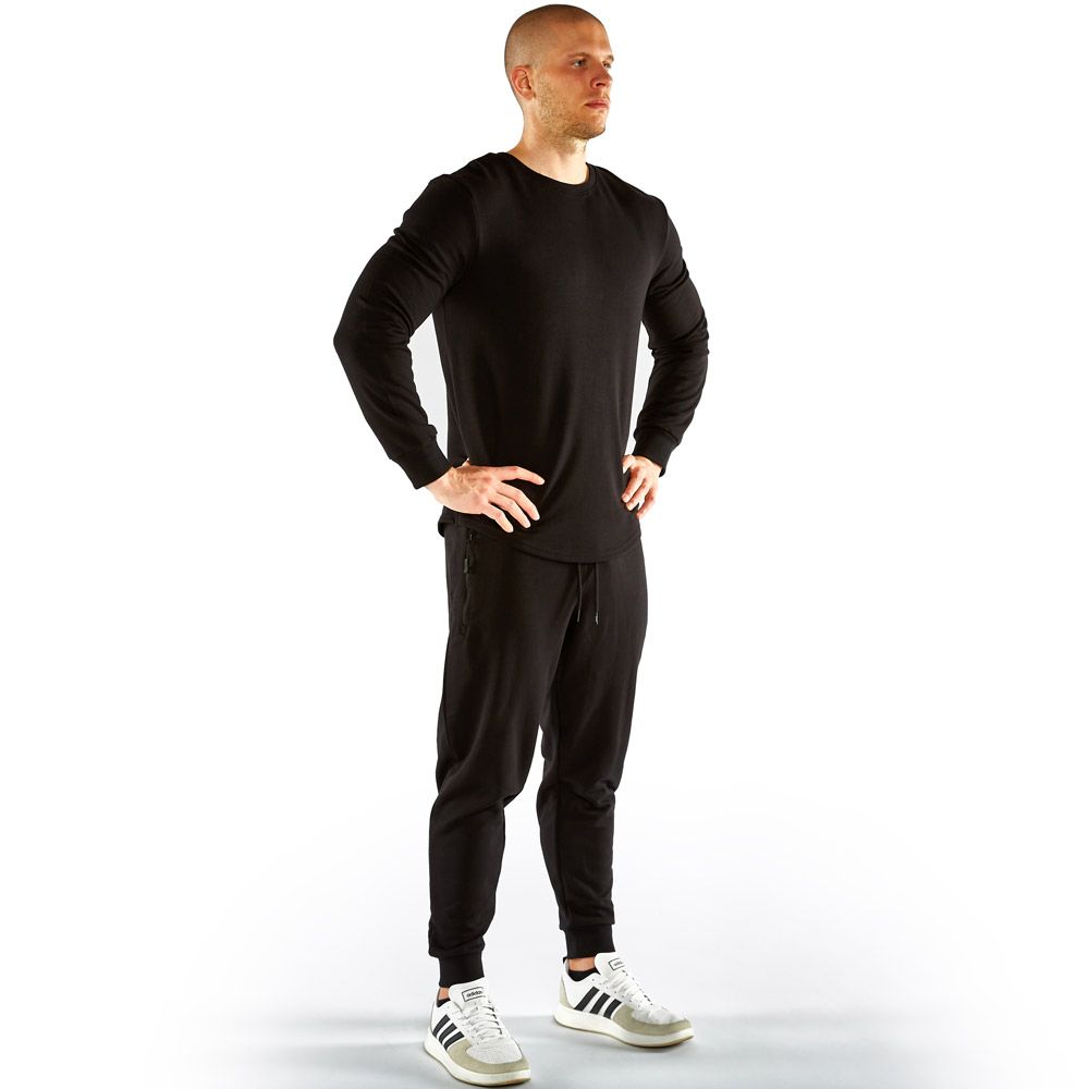 Genser svart størrelse S-XL 85% bomull ATX foldet
