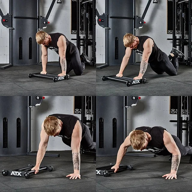 Nærbilde av ruller på Glute Ham Roller 6,5 kg belastbar 200 kg