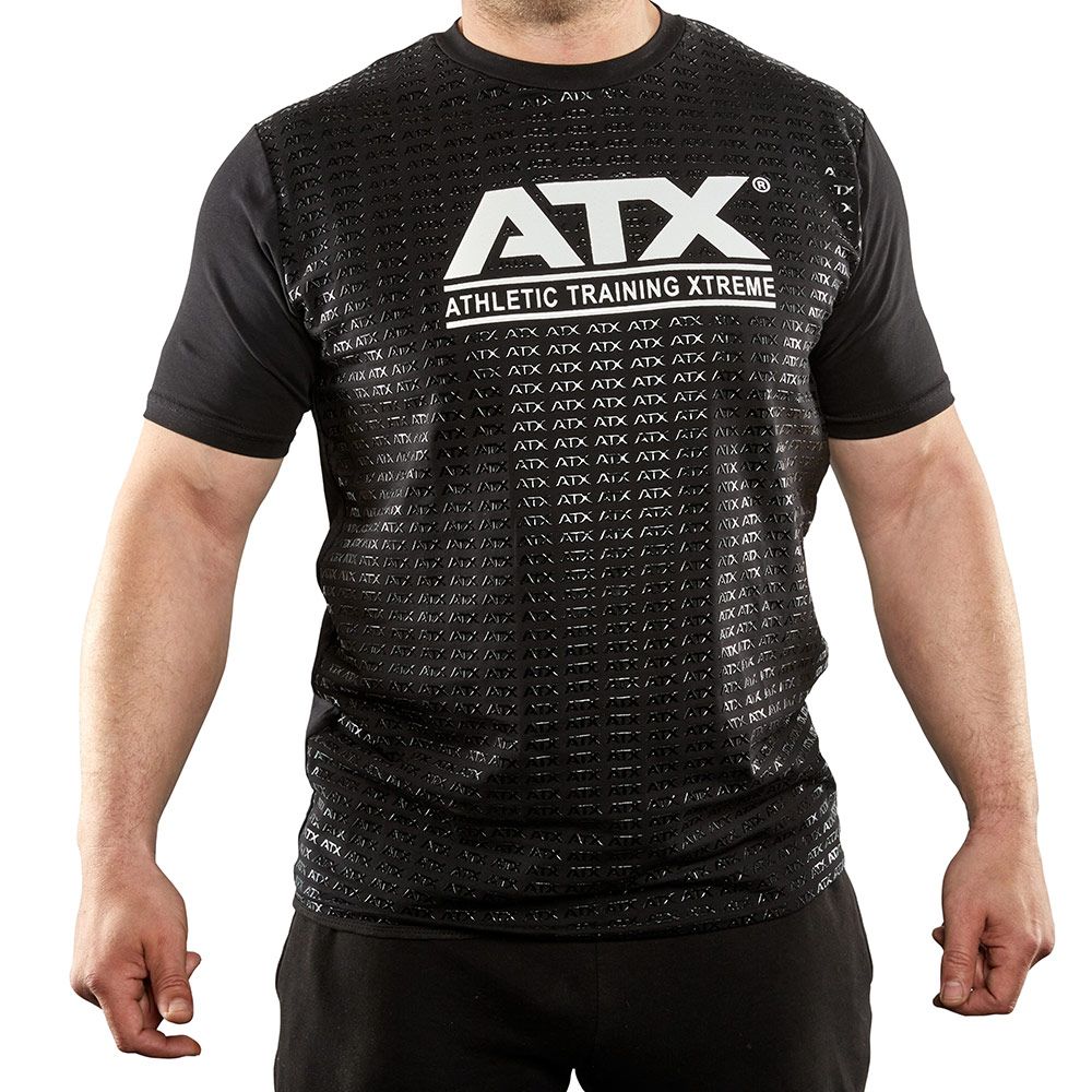 Grip shirt størrelse M-XXL svart bomull/lycra forfra