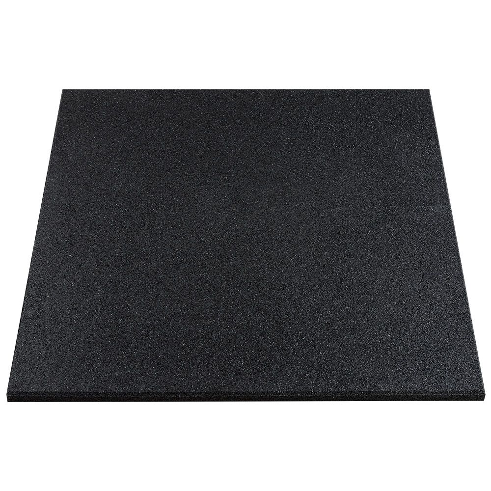 Gulvbeskyttelse gummiflis 1000 x 1000 x 30 mm svart bakside