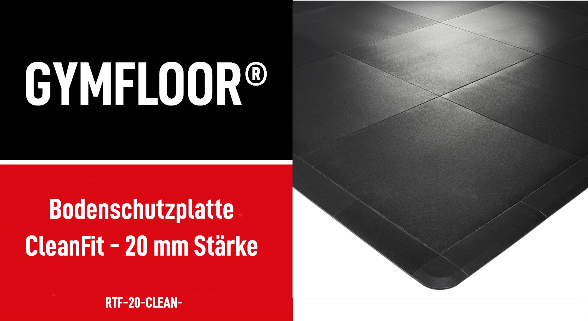 Gulvbeskyttelse kantelement CleanFIT 500 x 150 x 20 mm detalj