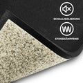 Gulvbeskyttelse med lyddemping 1000 x 1000 x 20 mm ΔLw forfra