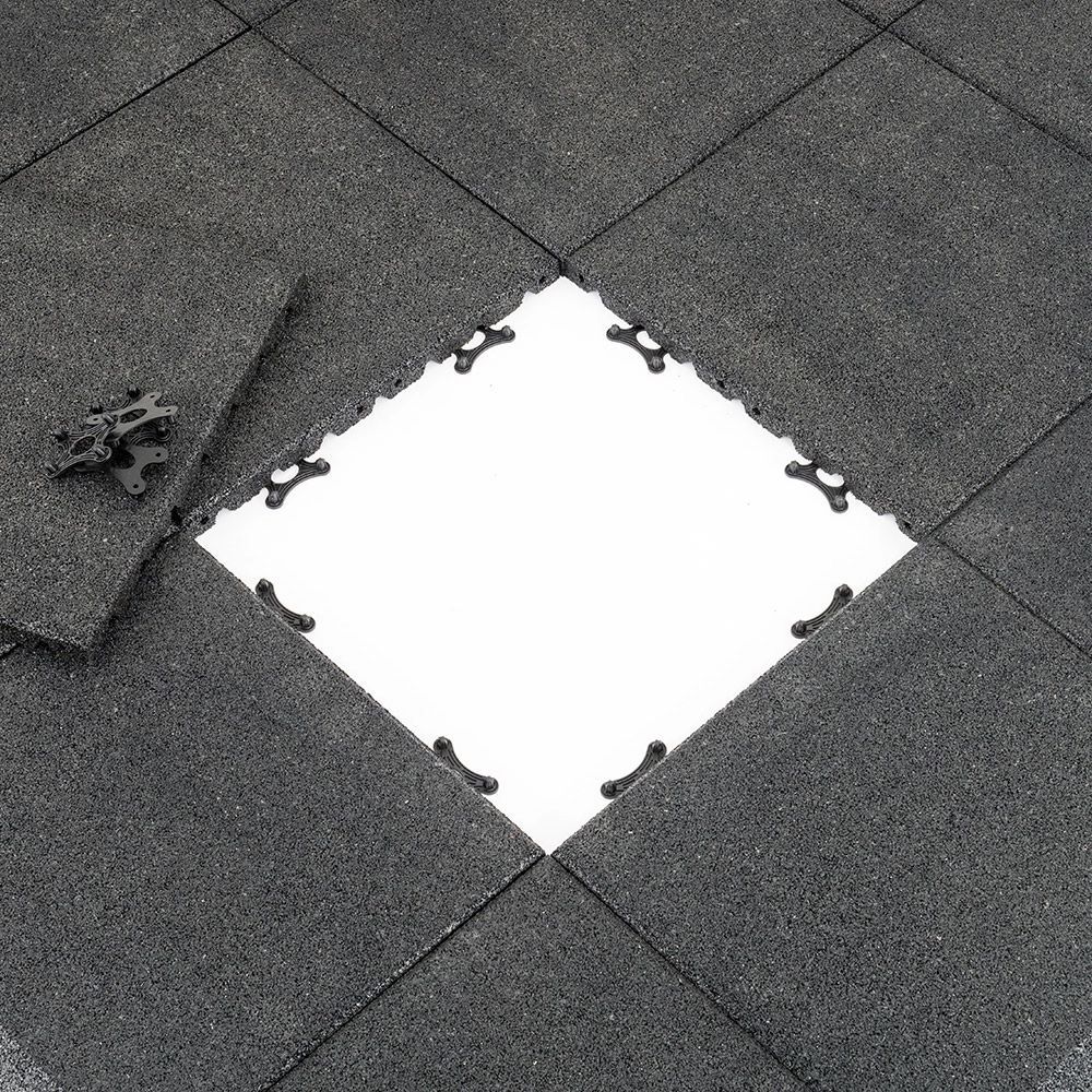 Gulvbeskyttelse for Power Racks modell A-D 30 mm gummigranulat bakside
