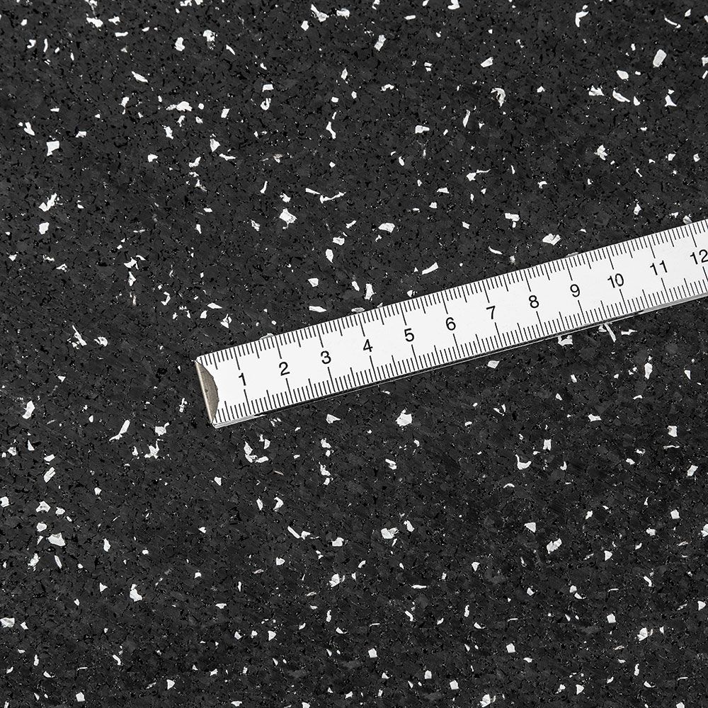 Gulvbeskyttelsesmatte 10 mm gummi 100 x 100 cm grå innfelling bakside