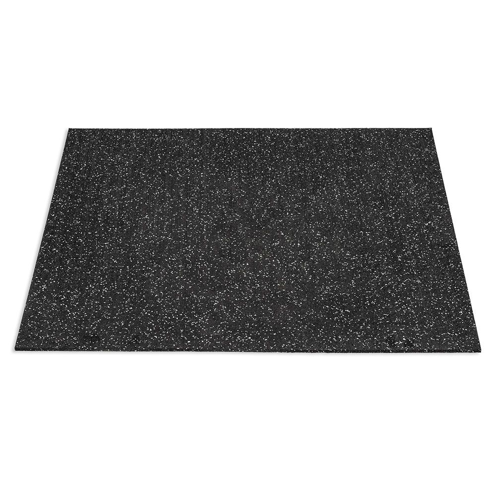 Gulvbeskyttelsesmatte gummigranulat 10 mm 100x100 cm grå spetter forside