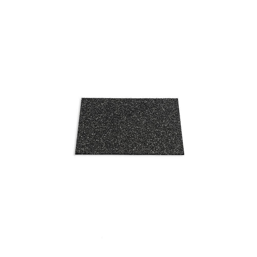 Gulvbeskyttelsesmatte gummigranulat 10 mm 50x50 cm grå spetter for treningsrom
