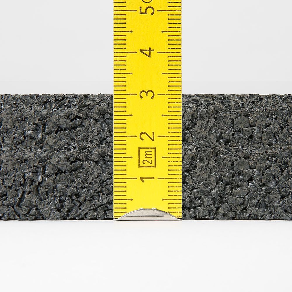 Gulvbeskyttelsesplate gummifliser 100x100 cm 30 mm SBR kantdetalj