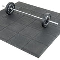 Gulvbeskyttelsesplater gummigranulat 500x500x30 mm svart for treningsgulv