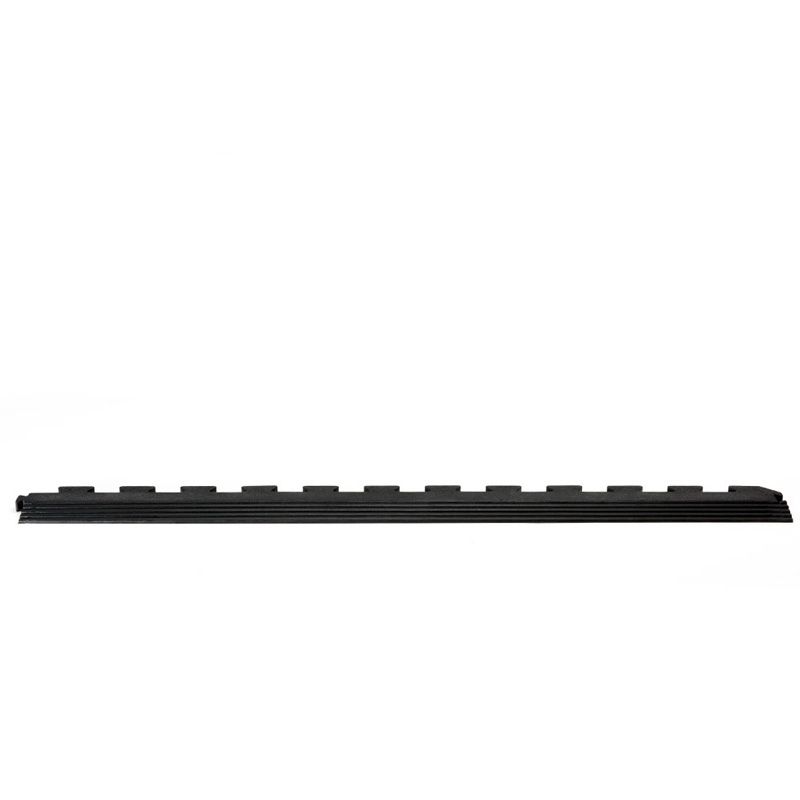 Gulvflis i helgummi 17 mm puzzlesystem kantelement forfra