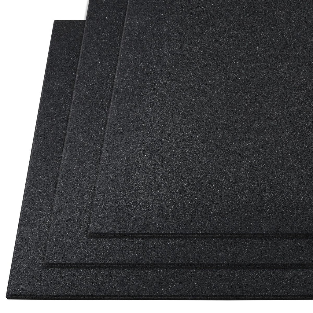 Gulvmatte gummigranulat 1000 x 1000 x 15 mm svart bakside