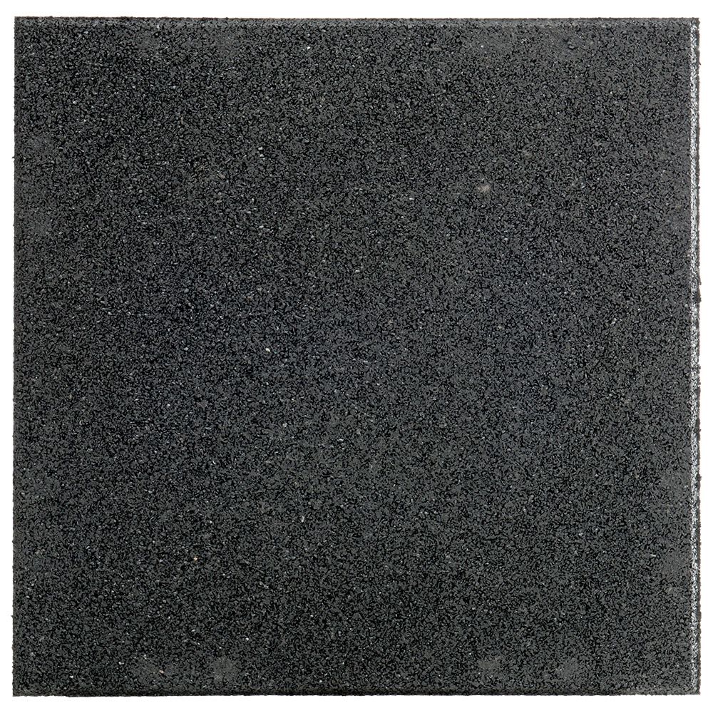 Gummiflis basisplate 50 x 50 x 2 cm svart resirkulert gummi Gymfloor for treningsgulv