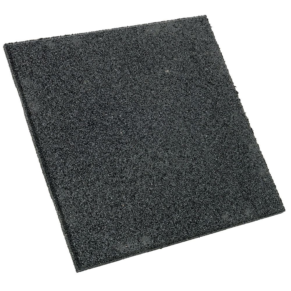 Gummiflis systemplate 50x50 cm 20 mm svart bakside